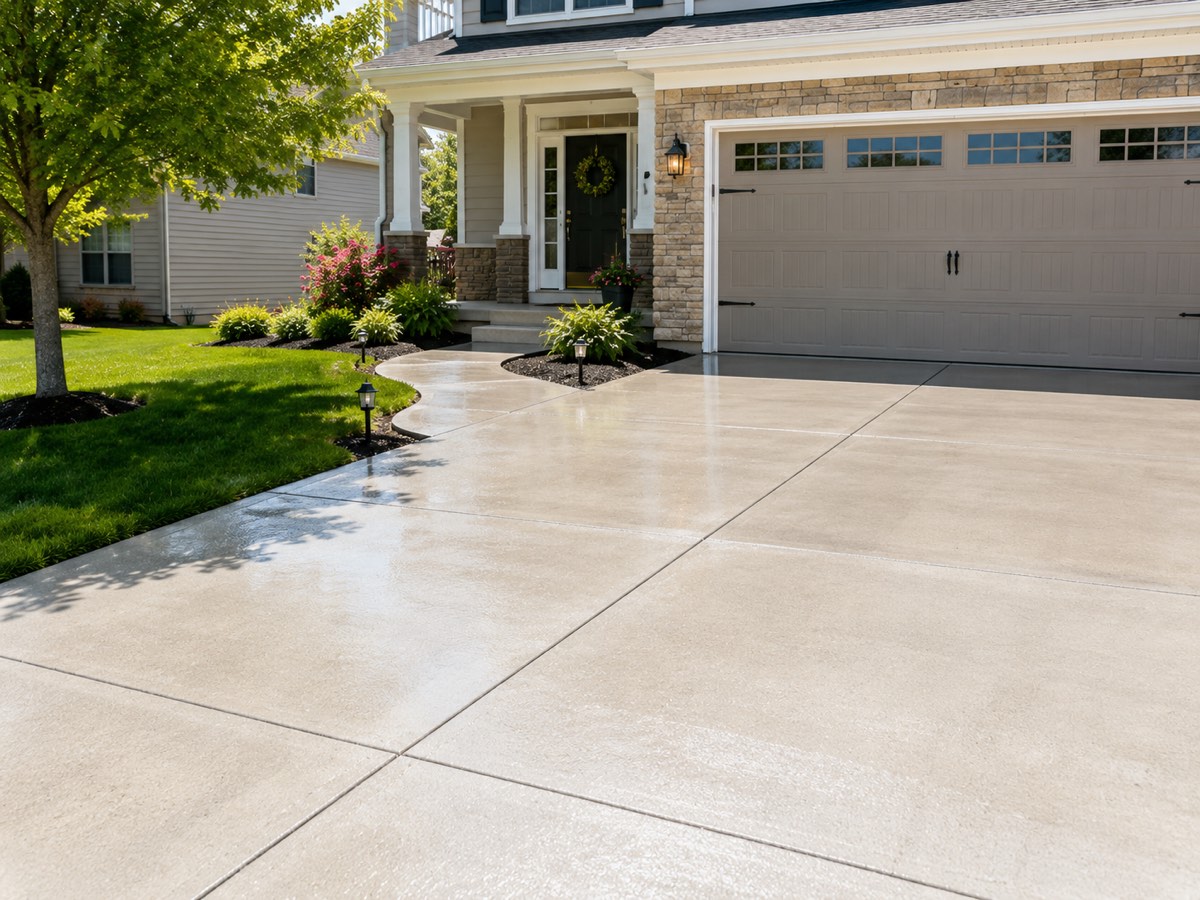 pressure washing Fishers IN clean driveway