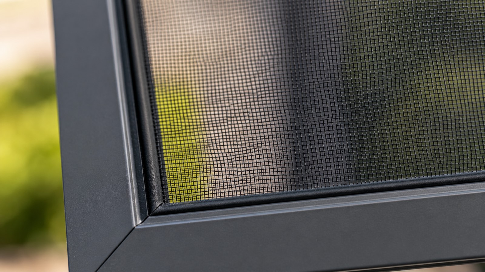 window screen repair Fishers IN new mesh installed close-up